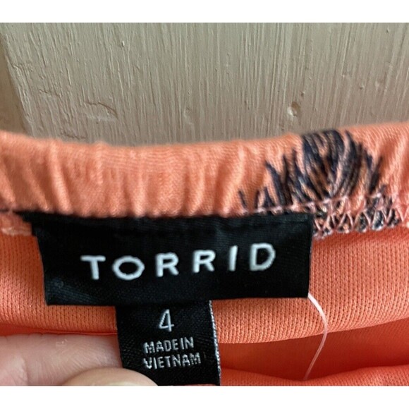 NWT Torrid Cross Hatch Pinafore Midi Dress - Feather Coral Prairie Beachcore 4X - Picture 5 of 12